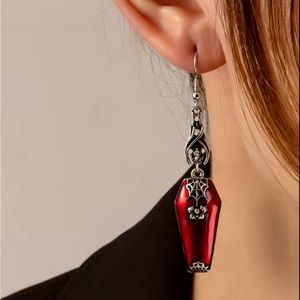 Red Coffin Earrings earrings vampire earrings Halloween  earrings in gift box